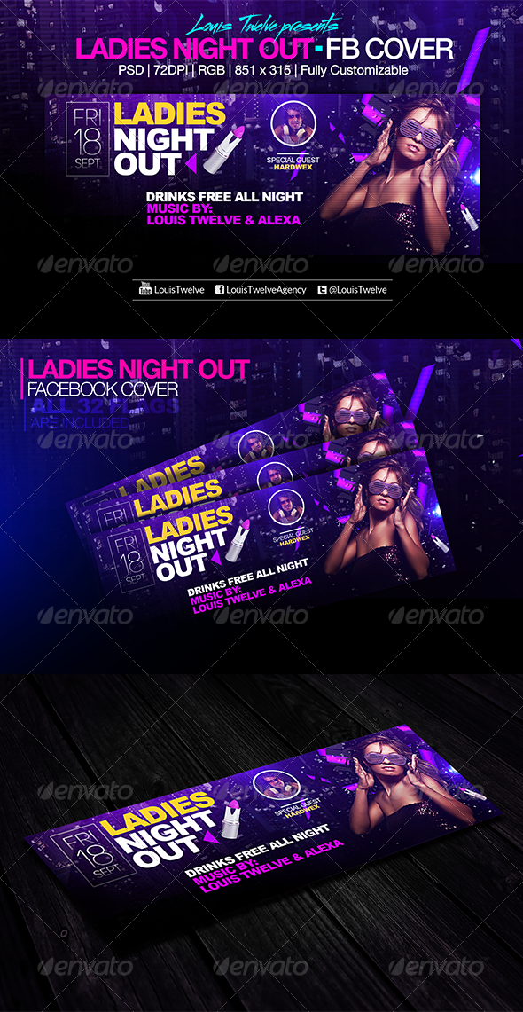 Ladies Night Out | Facebook Cover - Facebook Timeline Covers Social Media