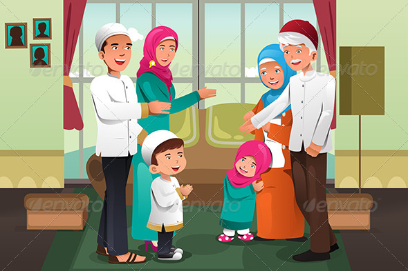 GraphicRiver Family Celebrating Eid-Al-fitr 8151760 GraphicRiver Family Celebrating Eid-Al-fitr 8151760