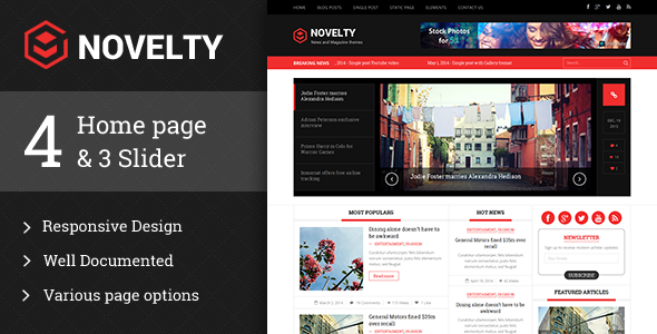 Novelty responsive HTML5 template