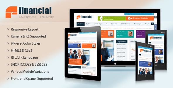 Financial - Responsive Joomla News Template