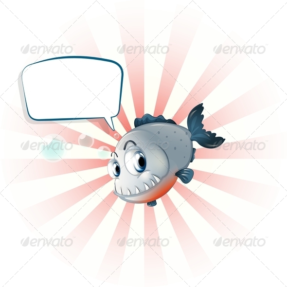 GraphicRiver A Piranha with an Empty Callout 8155804 GraphicRiver A Piranha with an Empty Callout 8155804