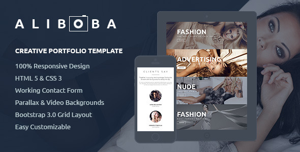 Aliboba One Page Creative Portfolio Template Aliboba One Page Creative Portfolio Template