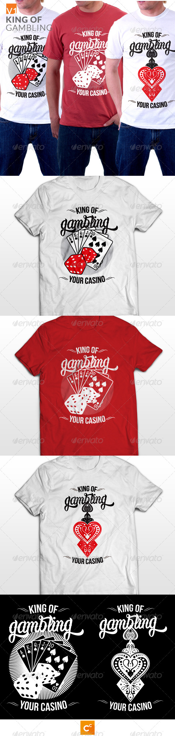 GraphicRiver King of Gambling T-shirt 8156837 GraphicRiver King of Gambling T-shirt 8156837