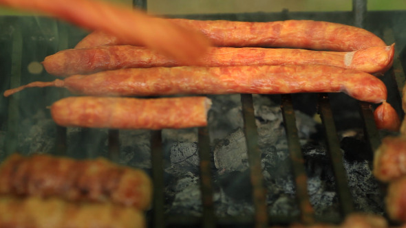 Hot Dog On Grill Hot Dog On Grill