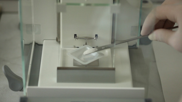 Laboratory Weighing Powder Pills Laboratory Weighing Powder Pills
