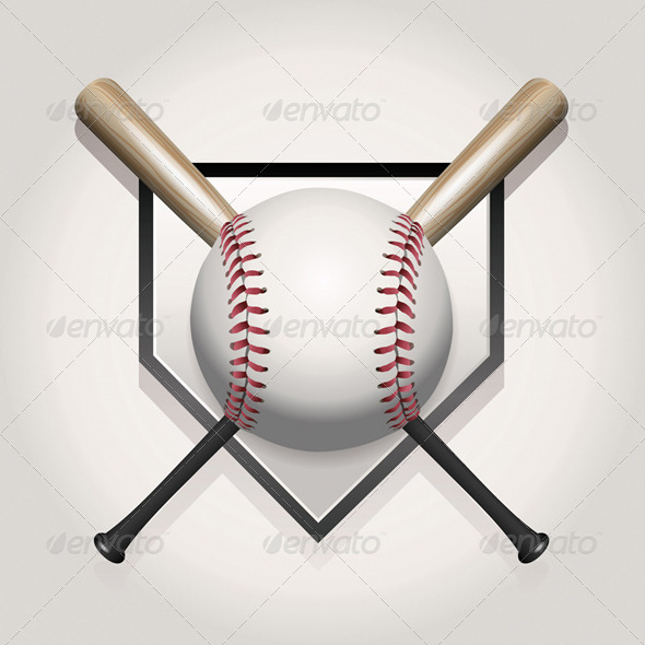 GraphicRiver Vector Baseball Bat Homeplate Illustration 8160835 GraphicRiver Vector Baseball Bat Homeplate Illustration 8160835