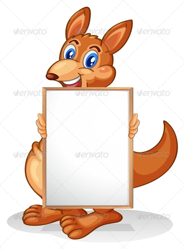 GraphicRiver A Kangaroo Holding an Empty Whiteboard 8161931 GraphicRiver A Kangaroo Holding an Empty Whiteboard 8161931