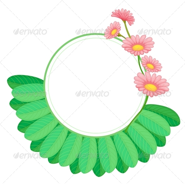 GraphicRiver Round Border Template with Leaves and Flowers 8162821 GraphicRiver Round Border Template with Leaves and Flowers 8162821