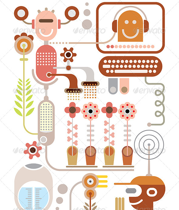 GraphicRiver Flowers Lab Vector Illustration 8163057 GraphicRiver Flowers Lab Vector Illustration 8163057