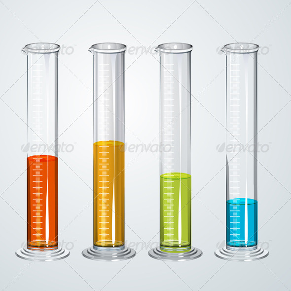 GraphicRiver Chemistry Apparatus Graduated Cylinder with Fluids 8163207 GraphicRiver Chemistry Apparatus Graduated Cylinder with Fluids 8163207