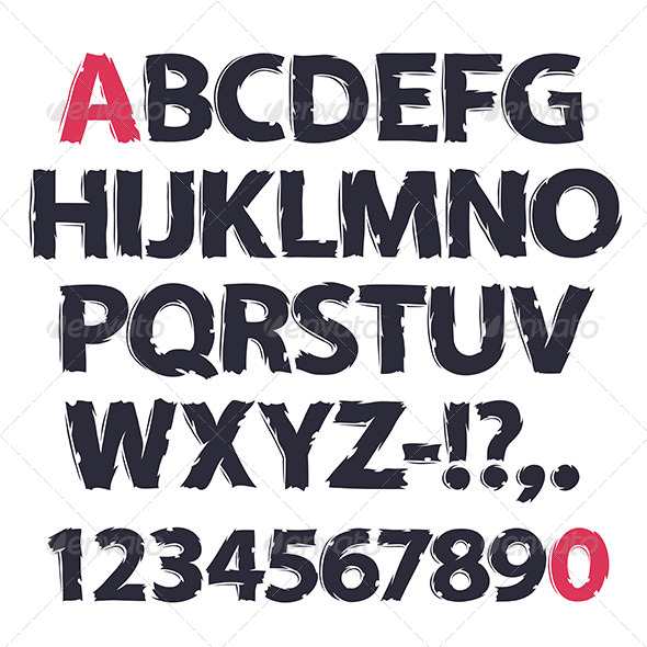 GraphicRiver Ink Drawing Alphabet 8159048 GraphicRiver Ink Drawing Alphabet 8159048