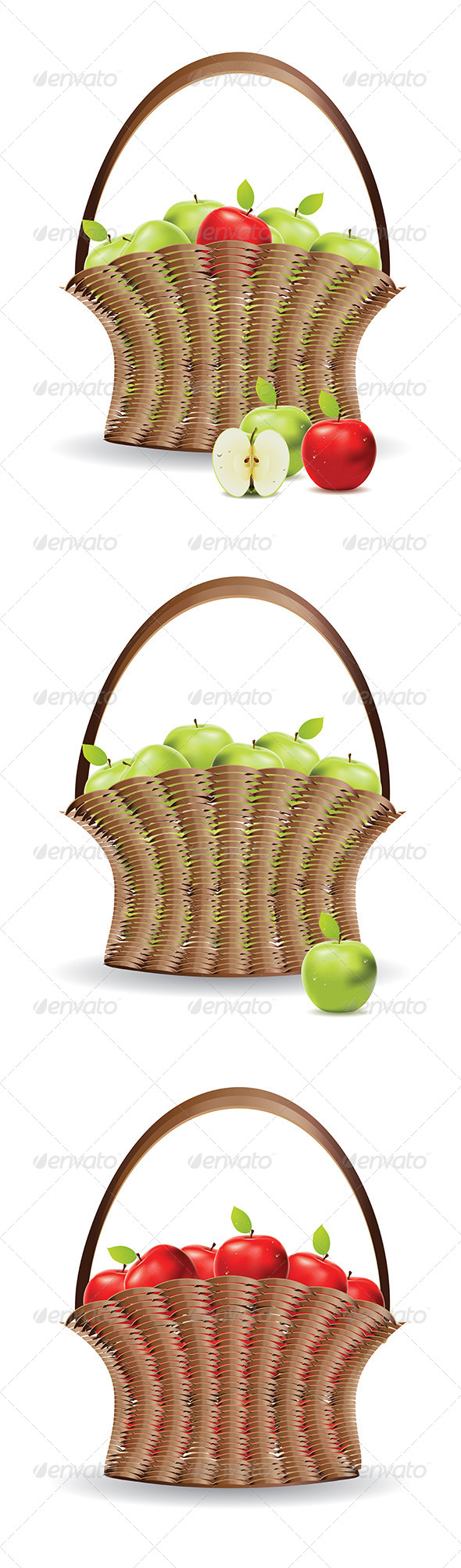 GraphicRiver Basket of Red and Green Apples 8163986 GraphicRiver Basket of Red and Green Apples 8163986