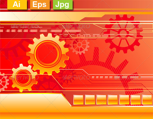 GraphicRiver Red Background with Gears 8164196 GraphicRiver Red Background with Gears 8164196