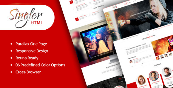 Singler One Page HTML Portfolio Template