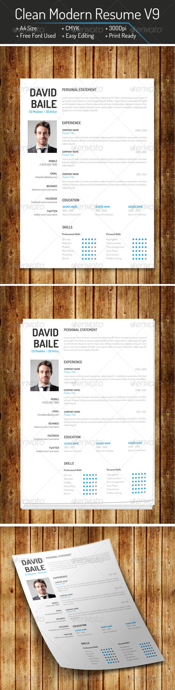 Clean Modern Resume V9 Clean Modern Resume V9