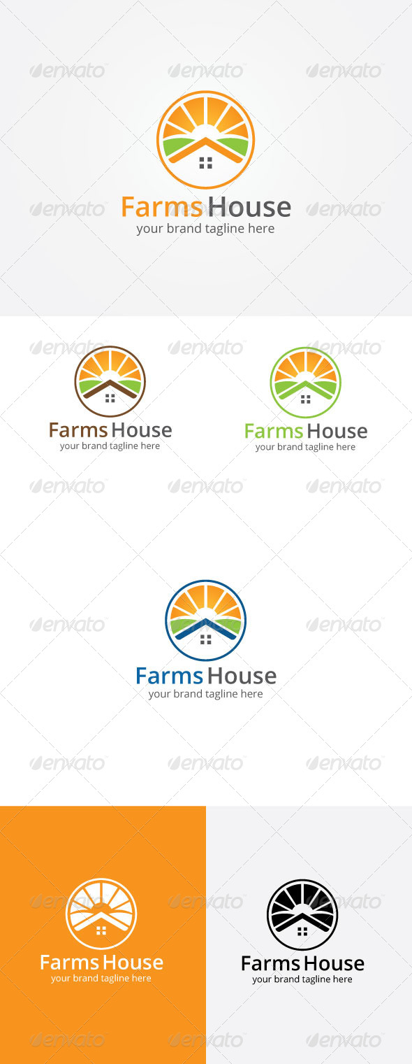 GraphicRiver Farm House Logo 8164556 GraphicRiver Farm House Logo 8164556