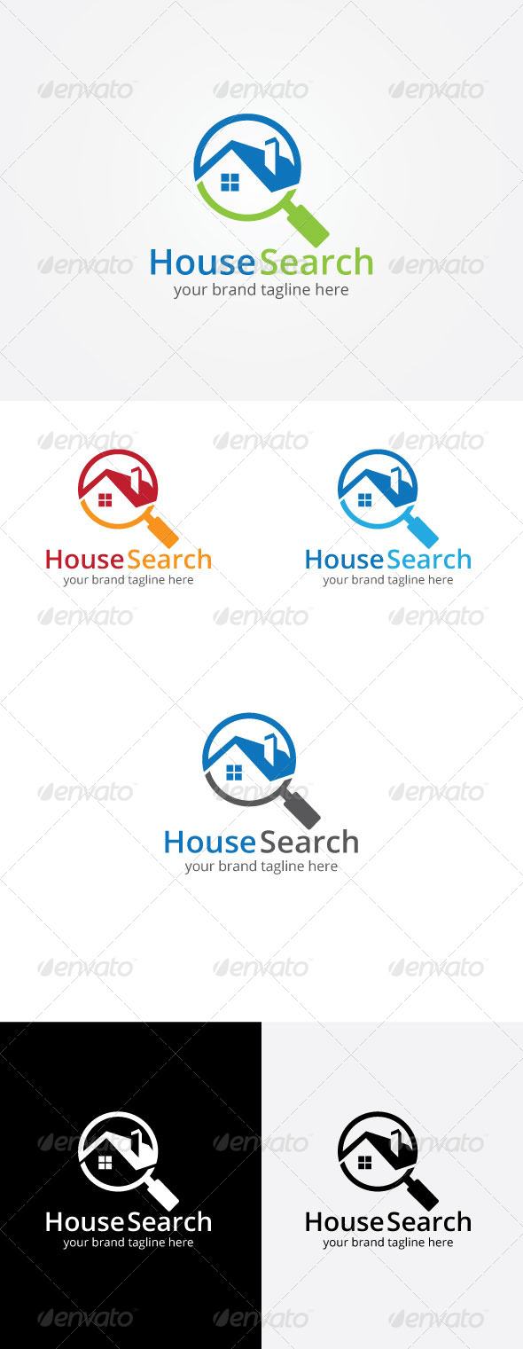 GraphicRiver House Search Logo 8164567 GraphicRiver House Search Logo 8164567