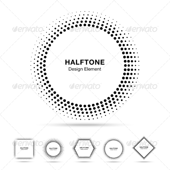 GraphicRiver Set of Black Abstract Halftone Shapes 8166853 GraphicRiver Set of Black Abstract Halftone Shapes 8166853