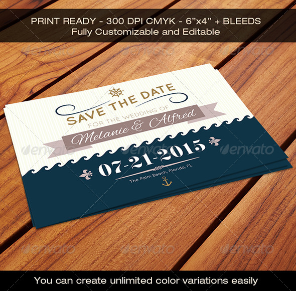 GraphicRiver Wedding Save the Date Card Beach Themed 05 8167211 GraphicRiver Wedding Save the Date Card Beach Themed 05 8167211