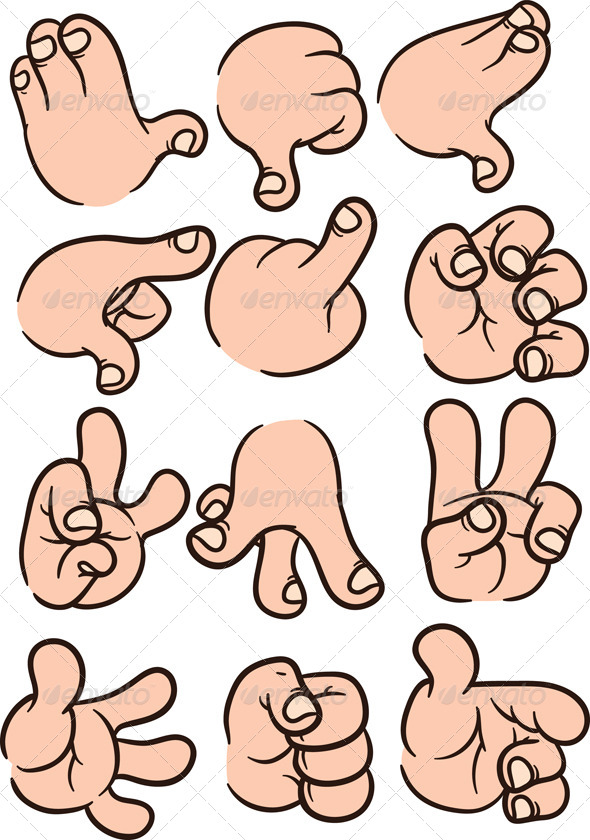 GraphicRiver Cartoon Hands 8168249 GraphicRiver Cartoon Hands 8168249