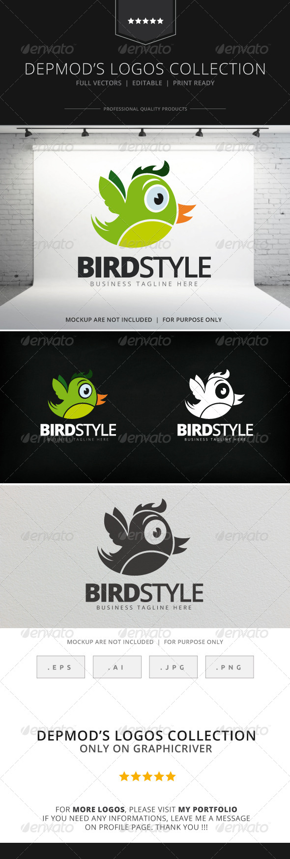 GraphicRiver Bird Style Logo 8168364 GraphicRiver Bird Style Logo 8168364