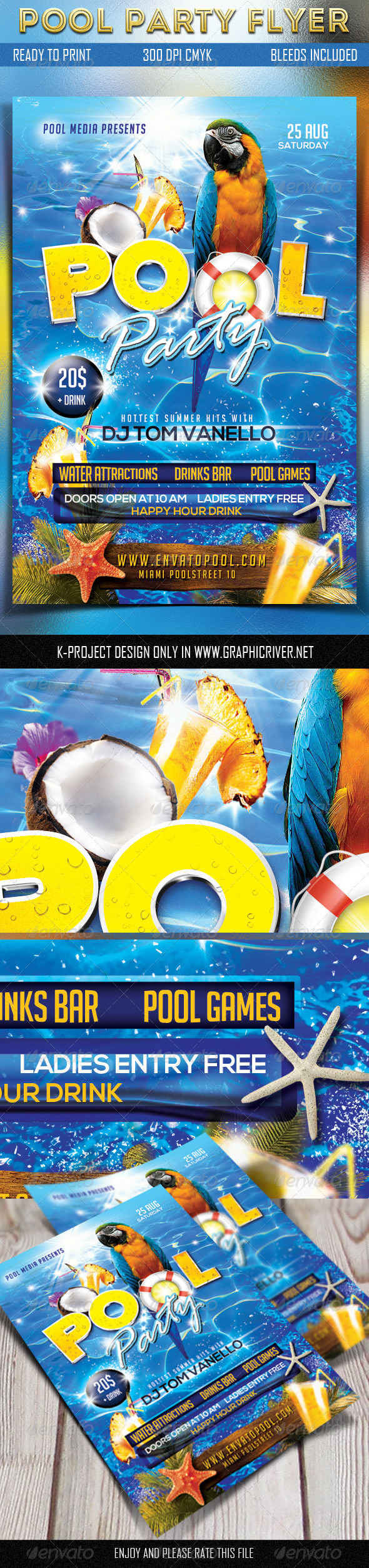 GraphicRiver Pool Party Flyer 8168996 GraphicRiver Pool Party Flyer 8168996