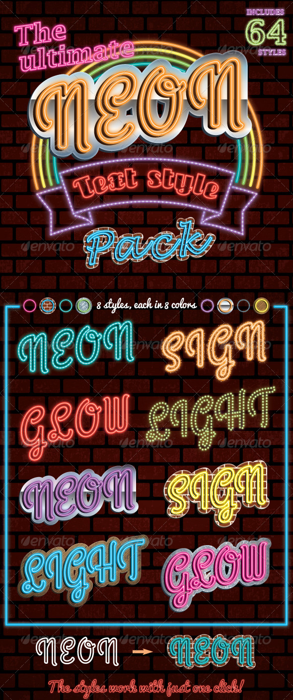 GraphicRiver The Ultimate Neon Text Styles Pack 8169576 GraphicRiver The Ultimate Neon Text Styles Pack 8169576