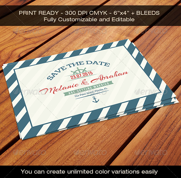 GraphicRiver Wedding Save the Date Card Beach Themed 06 8169946 GraphicRiver Wedding Save the Date Card Beach Themed 06 8169946