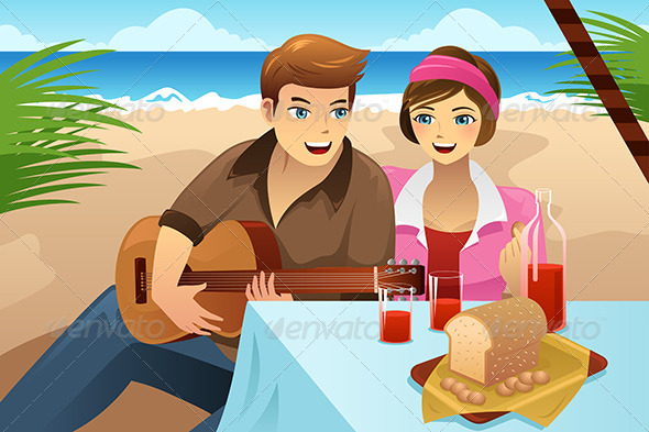 GraphicRiver Couple having a picnic 8170582 GraphicRiver Couple having a picnic 8170582