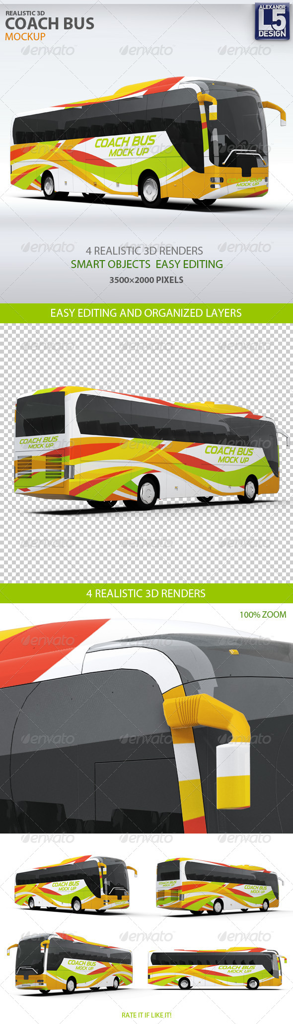 Coach Bus mockup