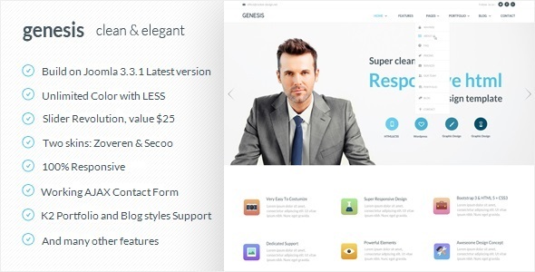 ThemeForest Genesis Corporate Joomla Template 8142806