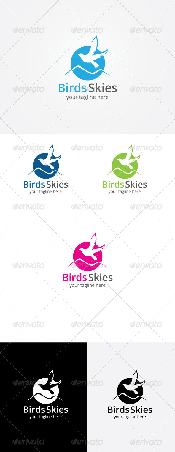 GraphicRiver Bird Sky Logo Template 8171987 GraphicRiver Bird Sky Logo Template 8171987