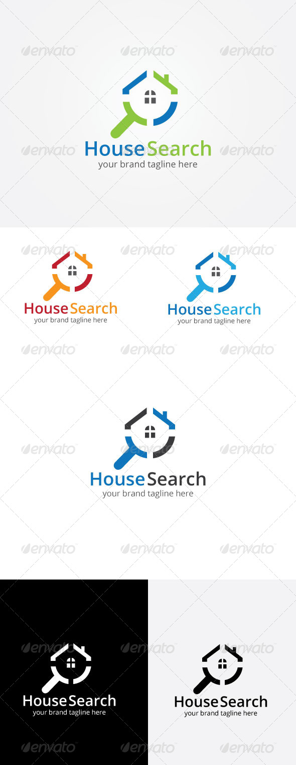 GraphicRiver House Search Logo Template 8172026 GraphicRiver House Search Logo Template 8172026