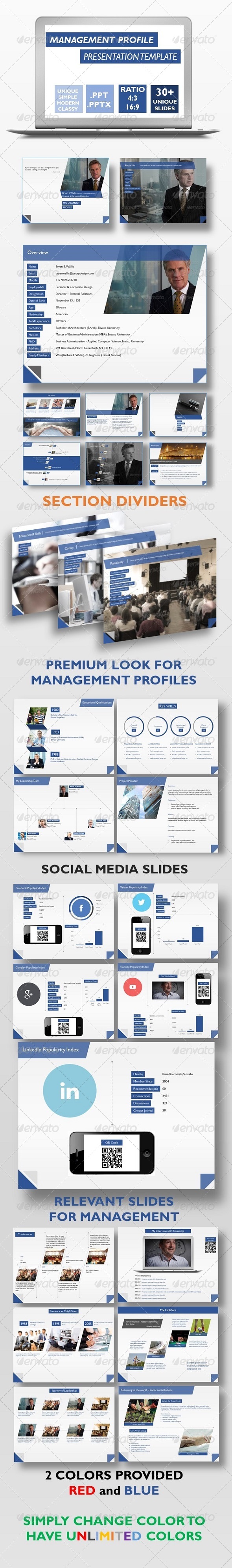 GraphicRiver Management Profile Presentation Template 8119290 GraphicRiver Management Profile Presentation Template 8119290