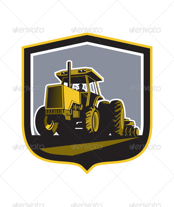 GraphicRiver Farmer Driving Vintage Farm Tractor Plowing Retro 8172771 GraphicRiver Farmer Driving Vintage Farm Tractor Plowing Retro 8172771