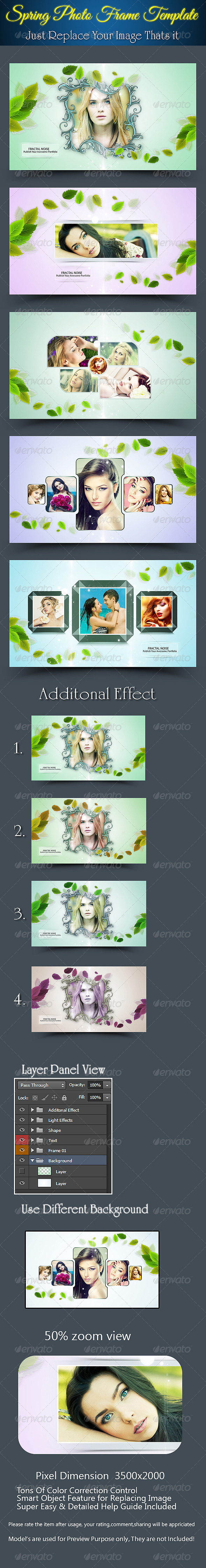 GraphicRiver Spring Photo Frame Template 8173130 GraphicRiver Spring Photo Frame Template 8173130