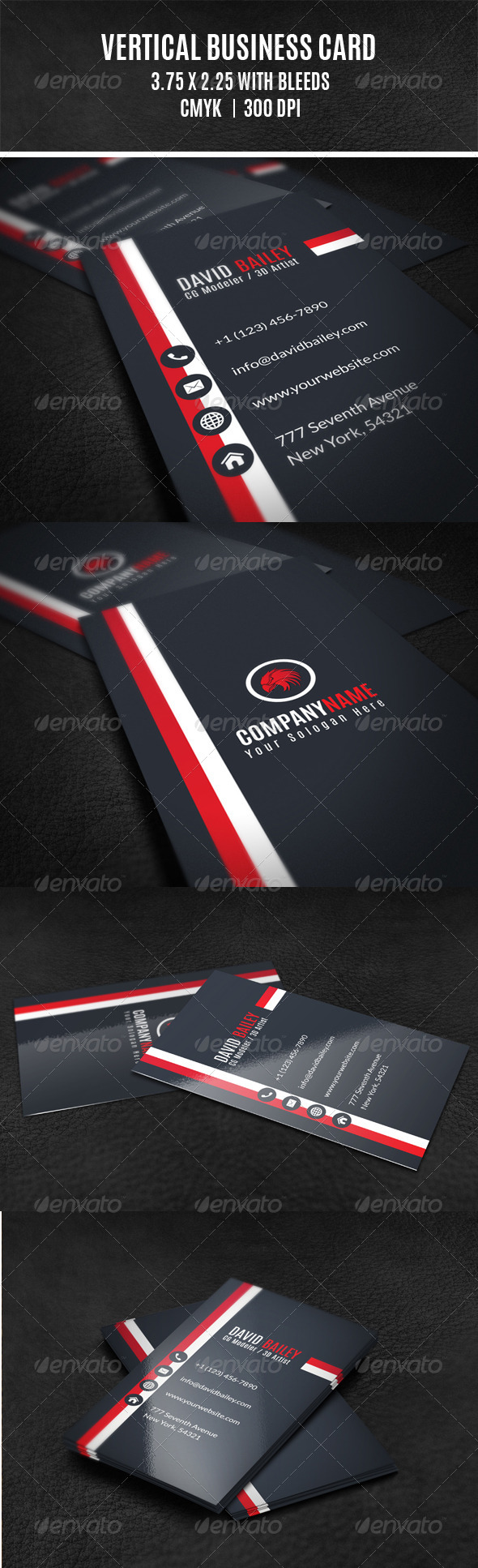 GraphicRiver Vertical Business Card 8173300 GraphicRiver Vertical Business Card 8173300