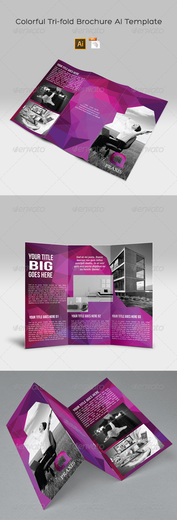 Colorful Tri-fold Brochure AI Template (Corporate)