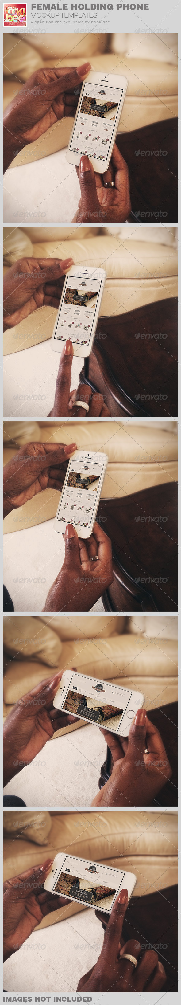 GraphicRiver Female Holding Phone Mockup Templates 8174791 GraphicRiver Female Holding Phone Mockup Templates 8174791