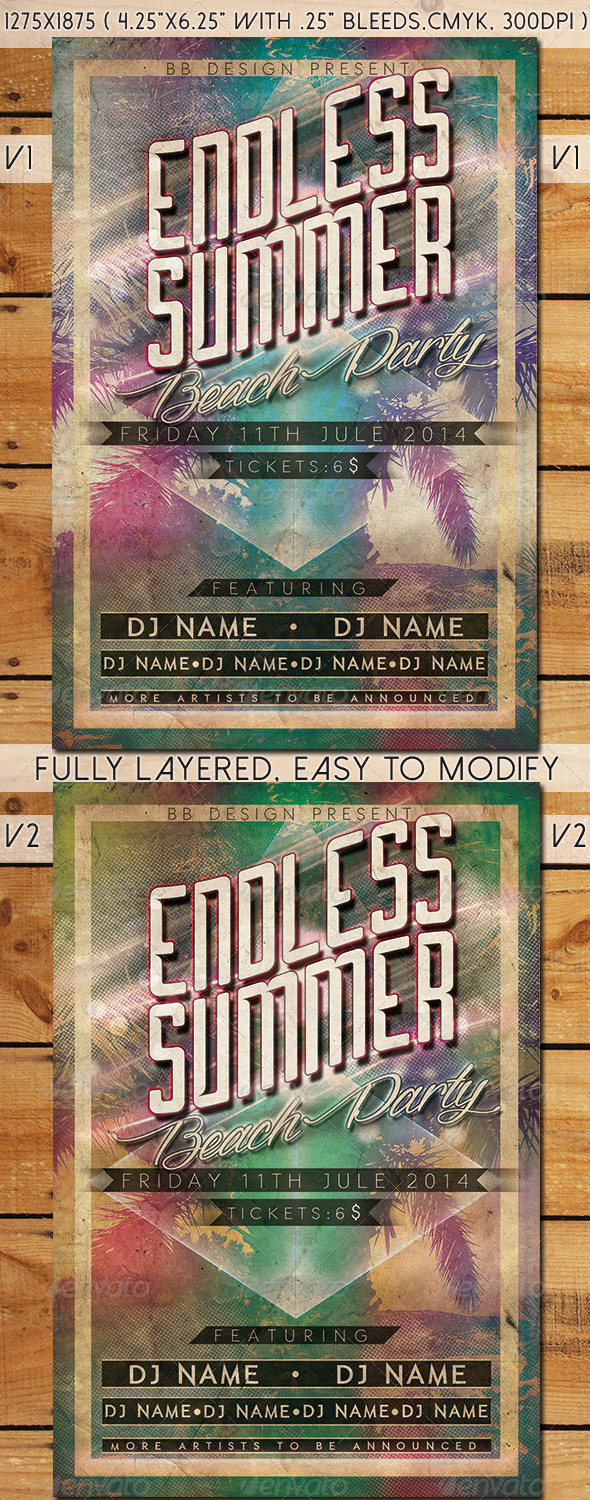 GraphicRiver Summer Beach Party Flyer 8176293 GraphicRiver Summer Beach Party Flyer 8176293