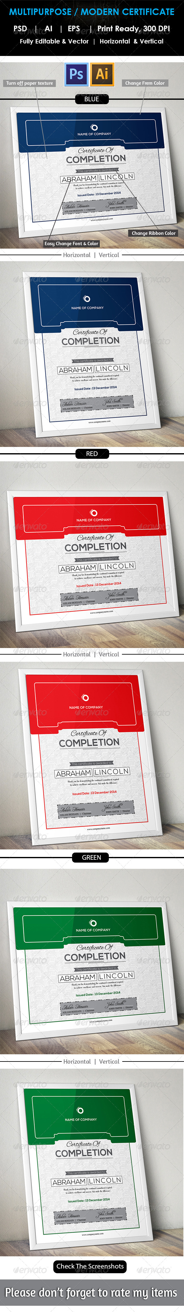 GraphicRiver Simple Multipurpose Certificate GD010 8177107 GraphicRiver Simple Multipurpose Certificate GD010 8177107