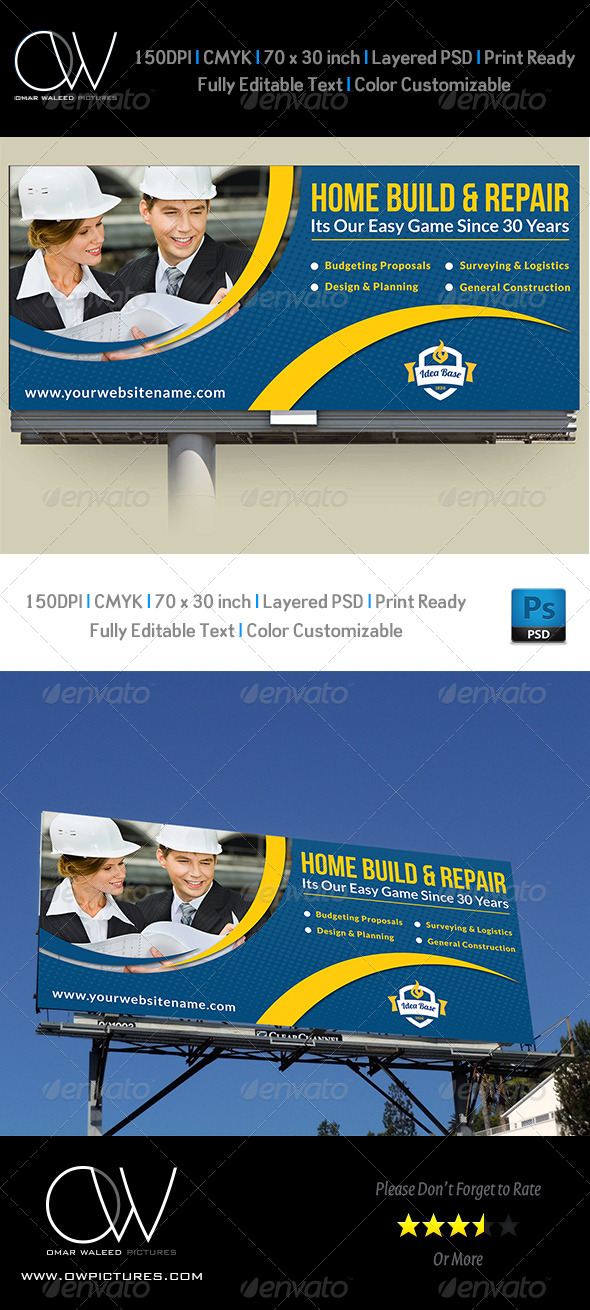 GraphicRiver Construction Business Billboard Template Vol.3 8177537 GraphicRiver Construction Business Billboard Template Vol.3 8177537