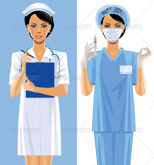 GraphicRiver Two Nurses 8177815 GraphicRiver Two Nurses 8177815