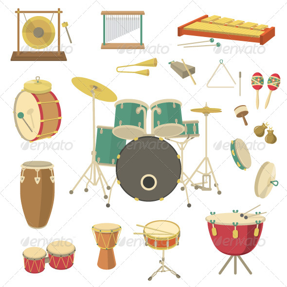 GraphicRiver Percussion Musical Instruments 8177932 GraphicRiver Percussion Musical Instruments 8177932