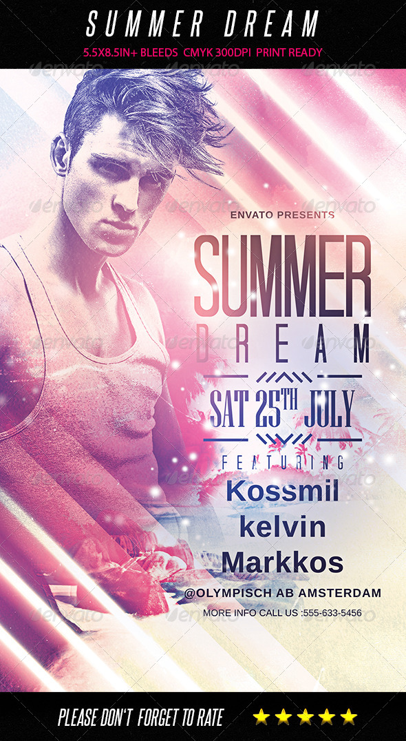 GraphicRiver Summer Dream Flyer 8178124 GraphicRiver Summer Dream Flyer 8178124