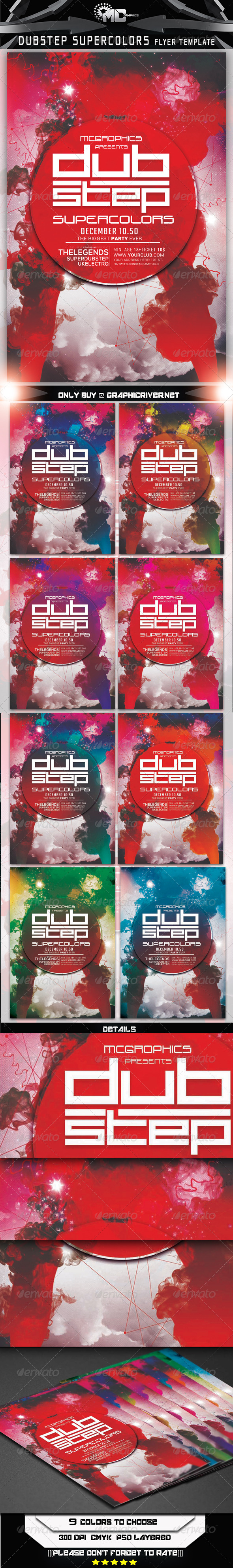 GraphicRiver Dubstep Super Colors Flyer Template 8178263 GraphicRiver Dubstep Super Colors Flyer Template 8178263