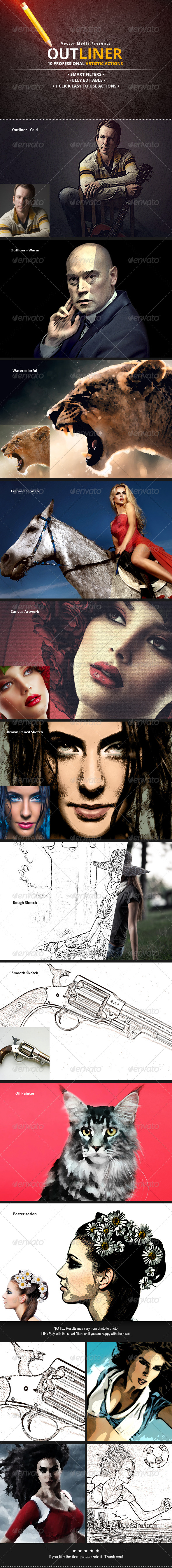 GraphicRiver Outliner Photoshop Actions 8179335 GraphicRiver Outliner Photoshop Actions 8179335