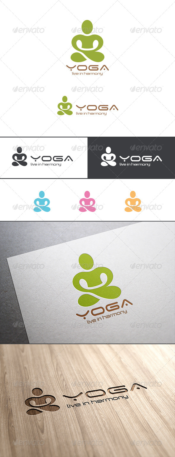 GraphicRiver SPA Yoga Logo Lotus Pose Abstract 8179967 GraphicRiver SPA Yoga Logo Lotus Pose Abstract 8179967