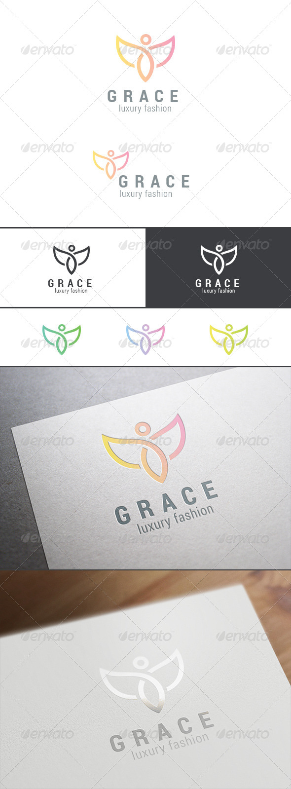GraphicRiver Graceful Flying Character Abstract Logo 8179987 GraphicRiver Graceful Flying Character Abstract Logo 8179987