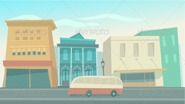 GraphicRiver Big City with Cars 8180147 GraphicRiver Big City with Cars 8180147